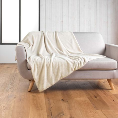 Plaid Bouclette "Wooly" 125x150cm Naturel (1/5)