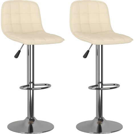 Maison Exclusive - Sgabelli da Bar 2 pz Crema in Tessuto