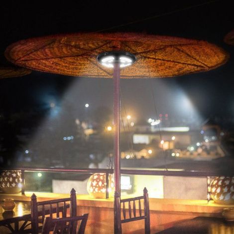 Lampe Parasol - 28 Led Rechargeable Usb - 400 Lm - 2 Niveaux De Luminosité - Pour Parasol Terrasse Jardin - 1 Pièce (1/4)