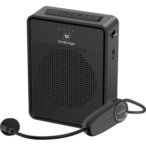 Amplificateur de voix sans fil, microphone et haut-parleur ultra portable, haut-parleur mégaphone 15 W avec microphone Bluetooth, système de sonorisation personnel pour enseignants (1/5)