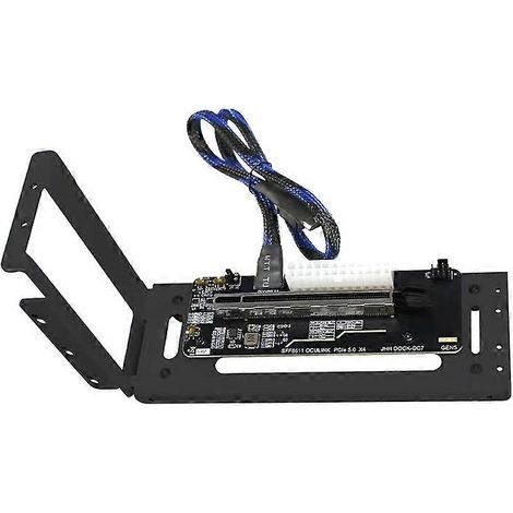 OcuLink SFF8611 PCIe 5.0x4 GDP Externe Grafikkarten-Dockingstation für Laptops (M.2) auf PCIe x16 (Schwarz) (1/5)
