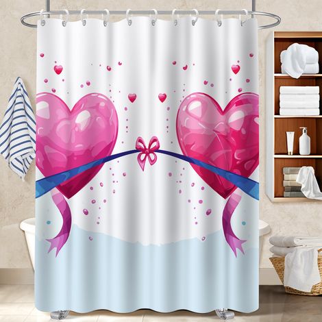 Rideau de douche imperméable en polyester 180x180 bordure lestée rideau imperméable pour loft industriel (1/5)
