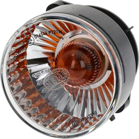 Luz indicadora 21 W redonda 24 V transparente/naranja atornillable di谩metro 66 mm AMP enchufe Hella HELLA 2BA009001167