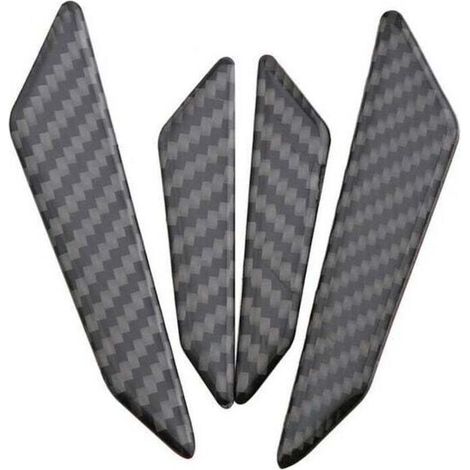 Juego de 4 protectores laterales universales para puertas de coche - Fibra de carbono (1/5)