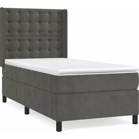 Maison Exclusive - Boxspringbett mit Matratze Dunkelgrau 100x200 (1/5)
