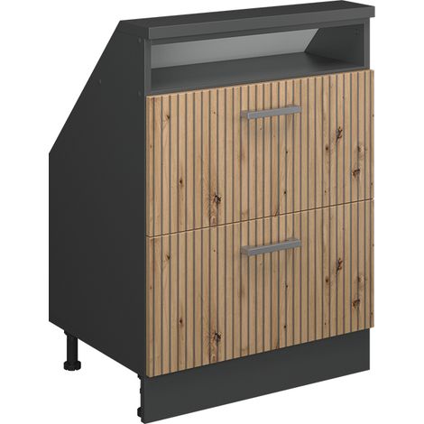 Dachschrägenschrank Rion, Artisan Eiche/Anthrazit, mit 2 Schubladen, Vicco (1/5)