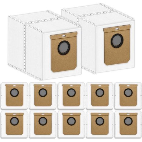 Lot de 12 sacs à poussière pour robot aspirateur – Grande capacité 2,5 L – Station d'extraction (1/5)