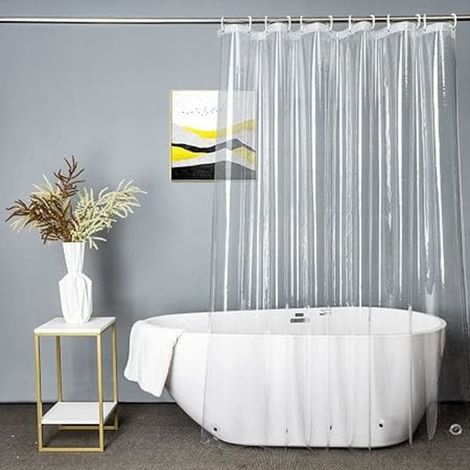 Rideau de douche transparent extra long 180x200cm, transparent (1/5)