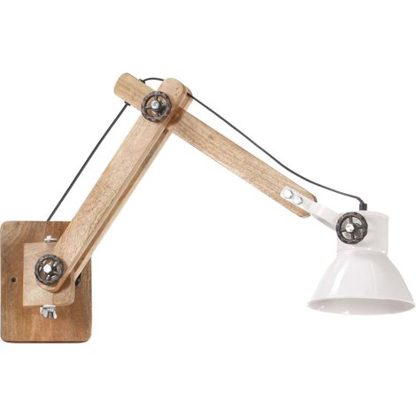 Lampe murale Style industriel Blanc Rond E27