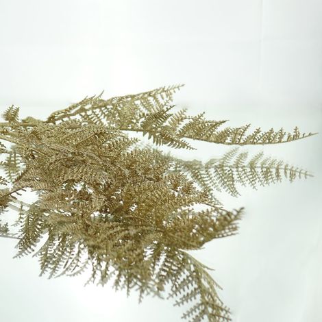CREATIV home Weihnachtsdeko Farnzweig goldfarben 78 cm - Kunststoff