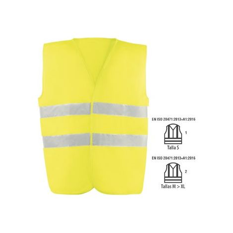 Gilet ad alta visibilità giallo fluorescente taglia L