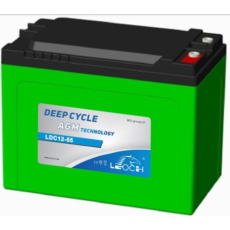 LEOCH LDC12-55 12V 55AH BATTERIA AGM