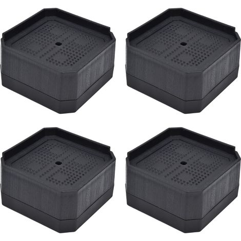 4 Pieds de Chaise Carrés Antidérapants, Protections de Sol en Caoutchouc pour Meubles (1/5)
