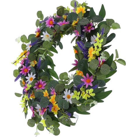 Couronne de Pâques à suspendre pour la décoration de la porte d'entrée (1/5)