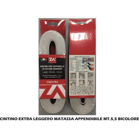 CINTINO EXTRA LEGGERO 5,5M BICOLORE PER FINESTRE.