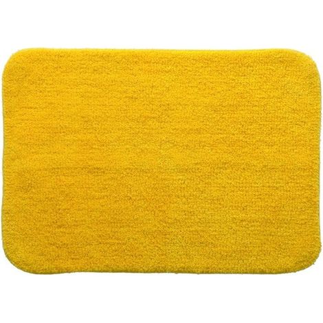Tapis de bain Coton CAMPUS 50x70cm Jaune Spirella (1/2)