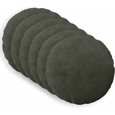 vidaXL Cushion Cover 6 pcs HEERLEN Anthracite 脴 30 cm Corduroy (1/5)