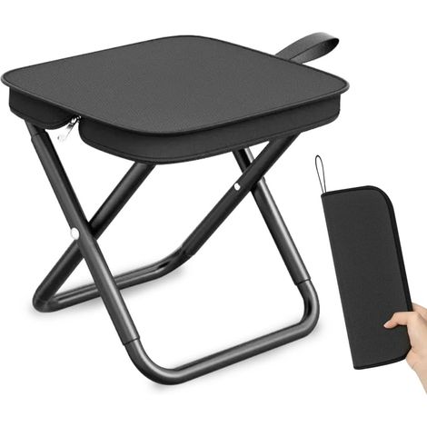Chaises - Tabouret de camping pliant - Petite chaise portable - Mini chaise pliante portable - Tabouret de pêche pliant léger - Chaise de camping portable pour jardin, plage, randonnée, pique-nique et (1/5)