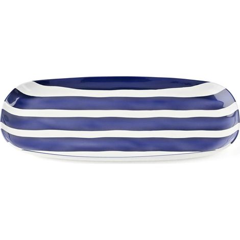 GUZZINI Vassoio M Riviera Melamina 35 x 19 Cm Bianco Blu