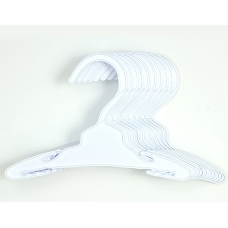 Sophia’s by Teamson Kids 7 1/2" White Plastic Hangers 10 Pack Set for 18" Dolls (1/5)