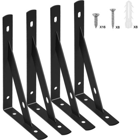 Support d\'étagère - Non spécifié - 150 mm - Lot de 4 - Métal - Capacité 30 kg-Ywey (1/5)