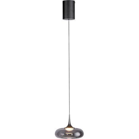 [NEUWERTIG] B-Ware SCHÖNER WOHNEN Pendelleuchte Hängelampe LED POSH Grau Glas Wohnraumlampe 3000 K (1/2)