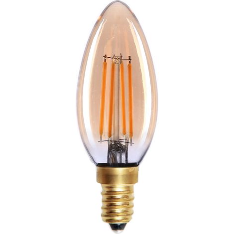 Lampadina LED 4W E14 candela ambra dimmerabile Italux