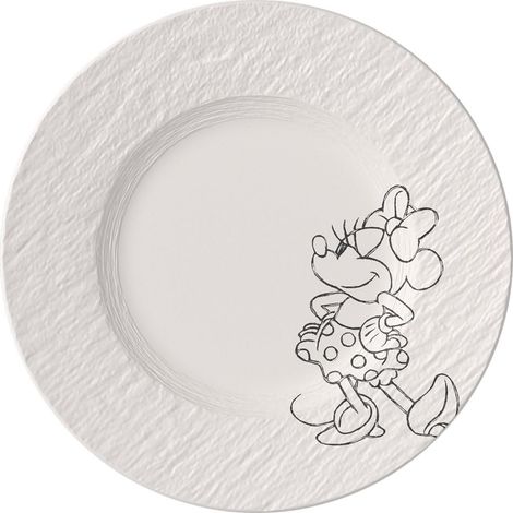 Manufacture Rock blanc – assiette à dessert, blanc, résistant au lave-vaisselle/micro-ondes, look ardoise avec décor à la craie (1/5)