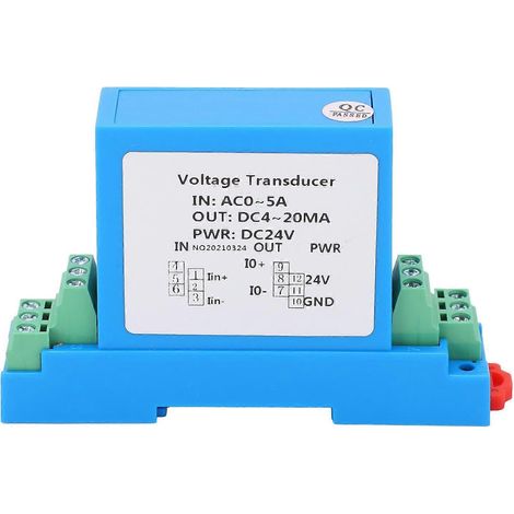 Transmetteur CA, sortie CC 4–20 mA, transformateur de courant de commande de distribution d'énergie CA 0–5 A