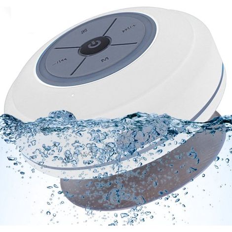 Altoparlante Bluetooth impermeabile per doccia, altoparlante audio portatile wireless, pulsanti di controllo integrati, ventosa resistente per il bagno (1/5)