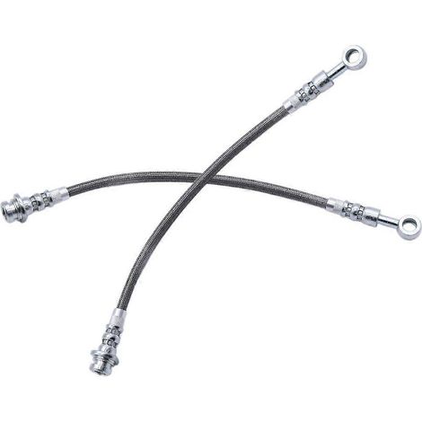 Lot de 2 flexibles de frein tressés en acier inoxydable pour véhicules (1/5)