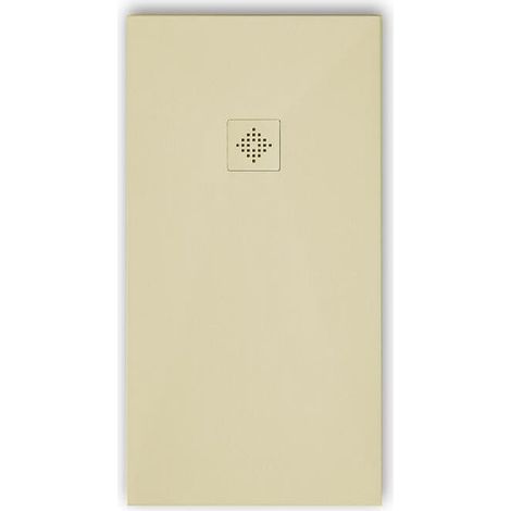 Piatto doccia ultrasottile 70 x 150 cm PURE in resina finitura ardesia beige