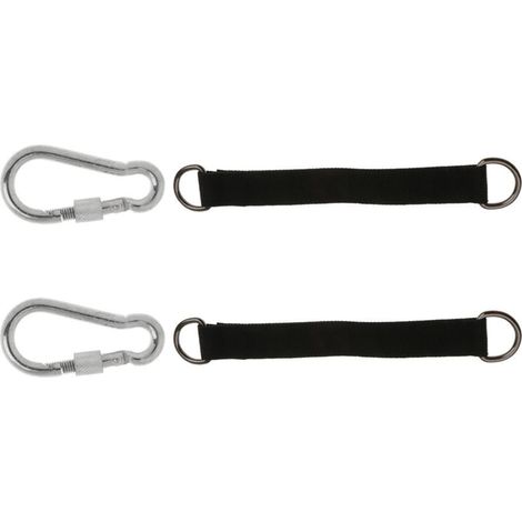 300 cm Sangle Balancoire Arbre, Sangles Lourde Suspension, Kit de Suspension avec 2 Mousquetons D-Ring, pour Le Camping, Le Patio, Les Hamacs et Les Balançoires,2 Pièces (1/5)