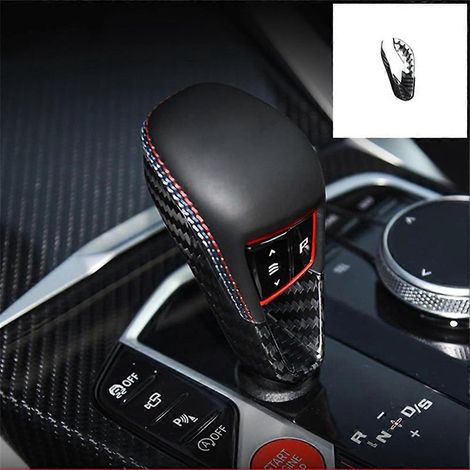 Cache de pommeau de levier de vitesse automobile pour BMW M2 G87 M3 G80 M4 G82 G83 2021-2025, noir. (1/4)
