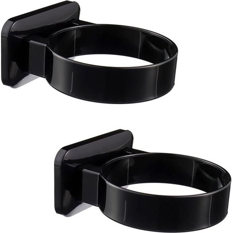 soportes para secador de pelo, color negro, sin perforaciones, autoadhesivos, para pared. (1/4)