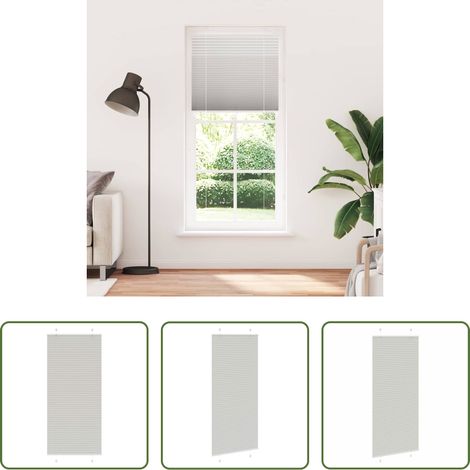 Sichtschutz -  Plissee Hellgrau 95x200 cm Stoffbreite 94,4 cm Polyester (1/5)