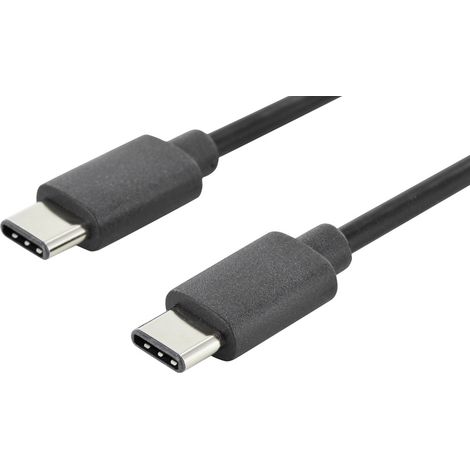Digitus USB-Kabel USB 2.0 USB-C® Stecker, USB-C® Stecker 1.00 m Schwarz AK-300138-010-S (1/2)
