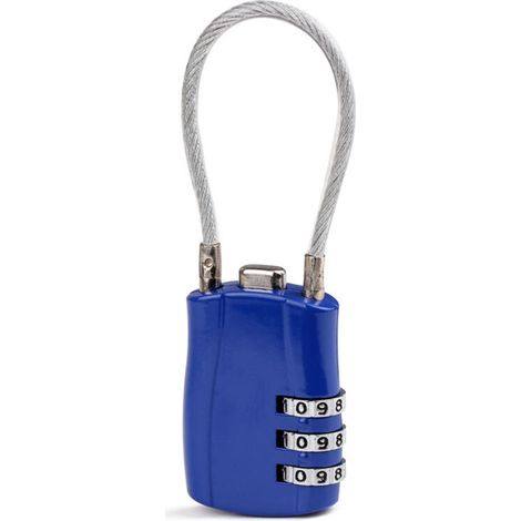 Cadenas Bagage, Serrure de Bagage, Cadenas à Combinaison 3 Chiffres, Cadenas Valises pour sac à Dos, Bagages, Porter（bleu）