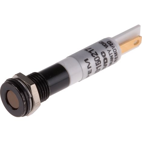 Voyant LED lumineux Orange RS PRO, dia. 8mm, 10.8 13.2V c.c., IP67 ( Prix pour 1 ) (1/2)