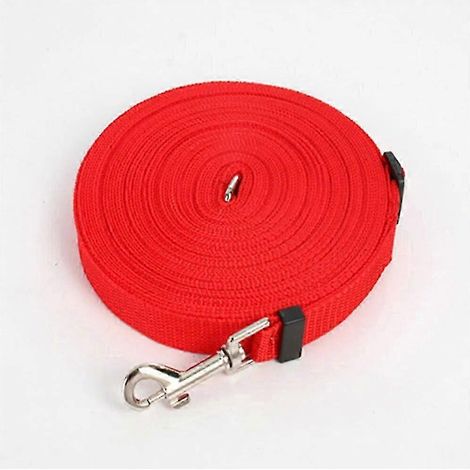 Laisse pour animaux de compagnie, style corde longue, 10-50 m, laisse d'entraînement extérieure rouge 50 m (1/5)
