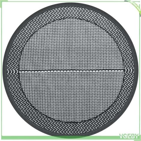 Tapis d'extérieur - FAFEICY - ARAKIL - Gris - Ø160 cm - Réversible (1/5)