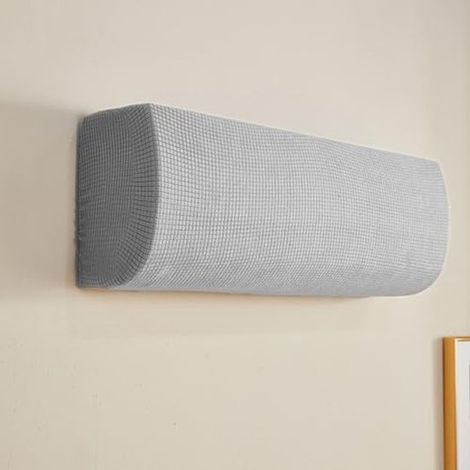 Funda de 2 piezas para aire acondicionado，para aires acondicionados domésticos e interiores，gris claro) (1/4)
