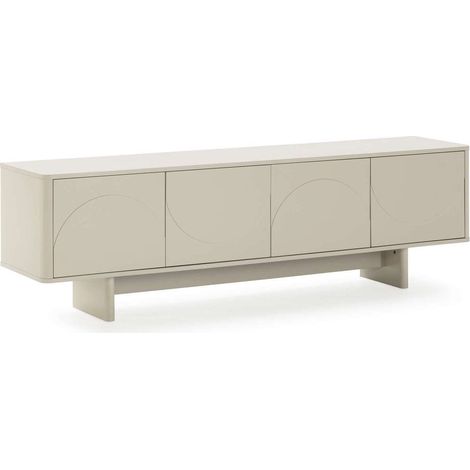 Mueble para televisión 4 puertas mod-Zuri acabado crema, 180cm(ancho) 55cm(alto) 40cm(largo) (1/5)