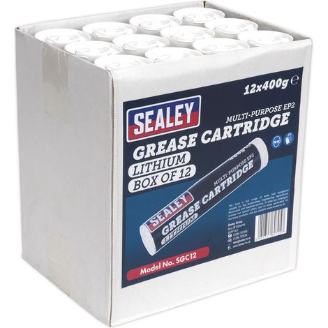 Sealey EP2 Lithium Grease Cartridge 400g - Pack of 12 SGC12 (1/3)