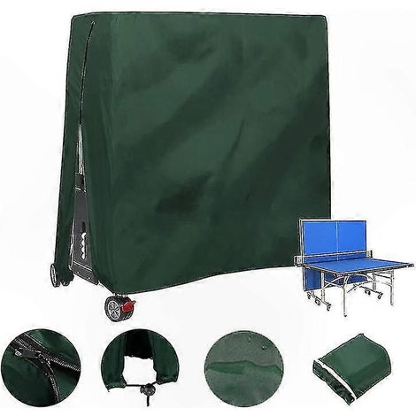 Wasser- und staubdichte Abdeckung für Outdoor-Tischtennisplatte 165x70x185cm (Grün) (1/5)
