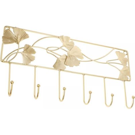 Coat Hook with 6 Hooks, Wall Mounted Coat Rack for Living Room, Wardrobe Hook, Home Coat Rack Accessories (1/5)