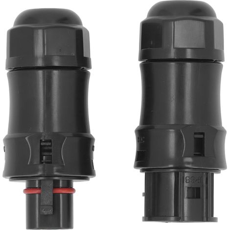 Connecteur d'alimentation étanche, 2 pièces, 3 broches, résistant à la température, Micro connexion inversée femelle 500V (1/5)