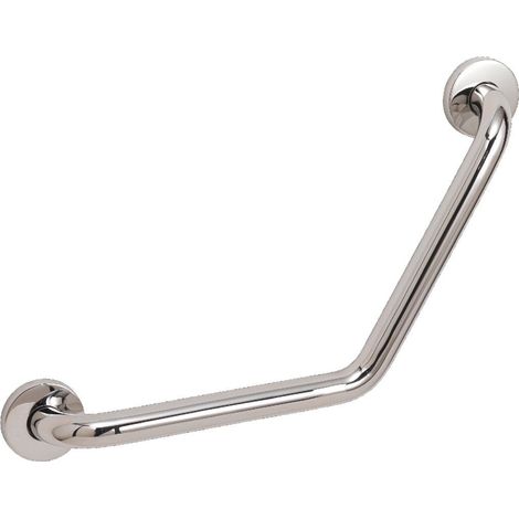 Maniglione Curvo 120° In Acciaio Lucido Da 45Cm  Loto