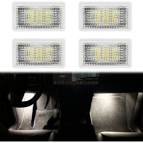 (12 ampoules blanches) Kit d'ampoules LED ultra-lumineuses pour éclairage intérieur Tesla Model 3 Y S X. Compatible avec le coffre, le compartiment avant, les éclairages de bas de porte et de plancher (1/5)