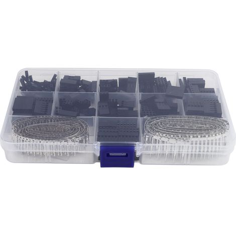 Ensemble 620 pièces fils dupont 2,54 mm avec broches mâles et femelles à sertir pour voitures ordinateurs circuits imprimés (1/5)